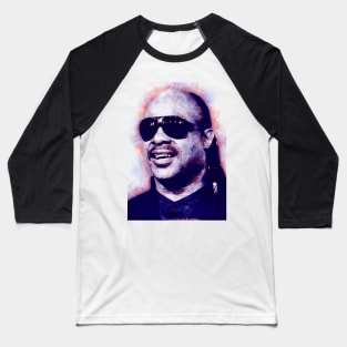 Stevie Wonder Pen Sketch Baseball T-Shirt